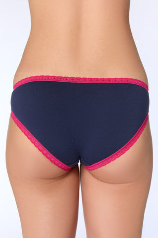 Bio-Baumwoll-Slip mit Spitze – 4er Pack
