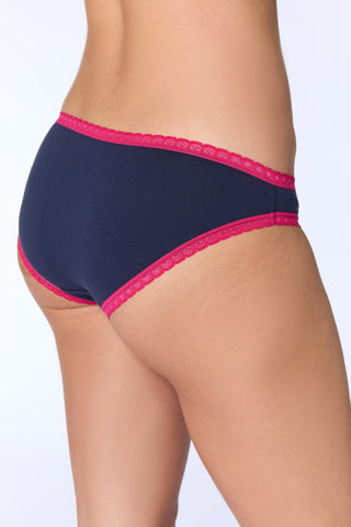 Bio-Baumwoll-Slip mit Spitze – 2er Pack