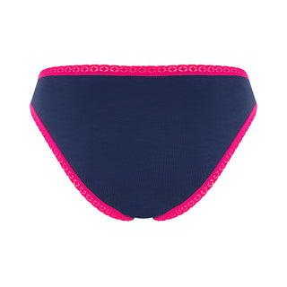 Bio-Baumwoll-Slip mit Spitze – 4er Pack