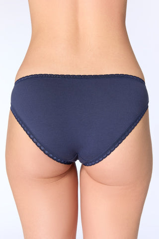 Bio-Baumwoll-Slip mit Spitze – 3er Pack