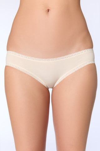 Bio-Baumwoll-Slip mit Spitze