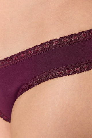 Bio-Baumwoll-Slip mit Spitze – 4er Pack