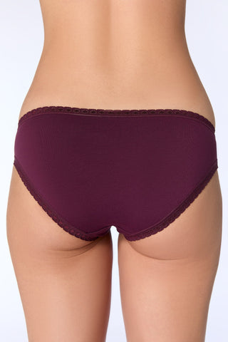 Bio-Baumwoll-Slip mit Spitze