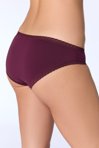 Bio-Baumwoll-Slip mit Spitze – 4er Pack