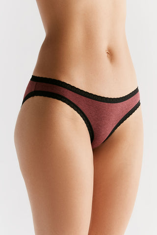 Bio-Baumwoll-Slip mit Spitze