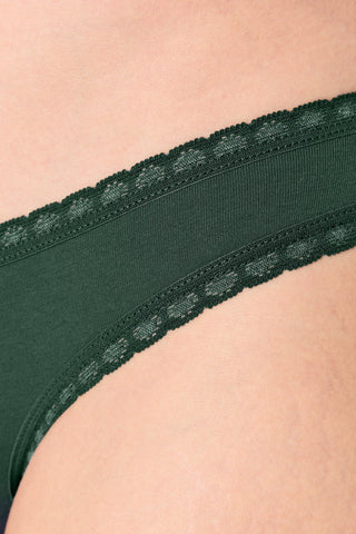Bio-Baumwoll-Slip mit Spitze – 3er Pack
