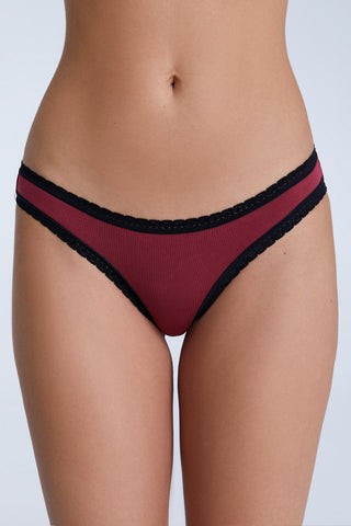 Bio-Baumwoll-Slip mit Spitze