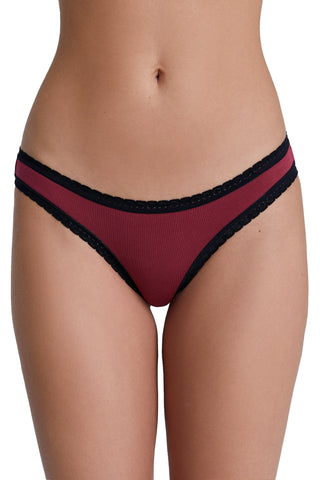 Bio-Baumwoll-Slip mit Spitze – 6er Pack