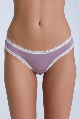 Bio-Baumwoll-Slip mit Spitze – 2er Pack