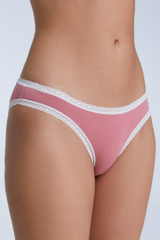 Bio-Baumwoll-Slip mit Spitze