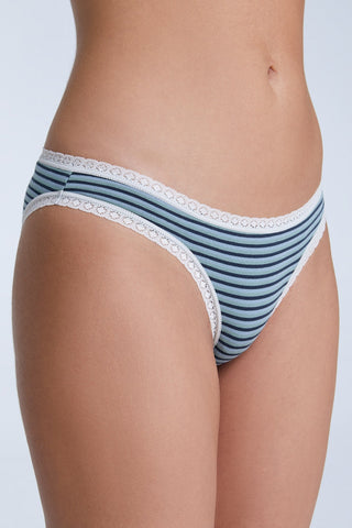 Bio-Baumwoll-Slip mit Spitze – 4er Pack