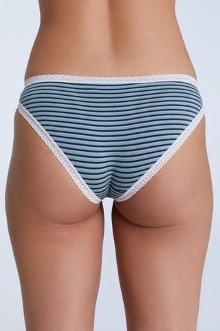 Bio-Baumwoll-Slip mit Spitze – 4er Pack
