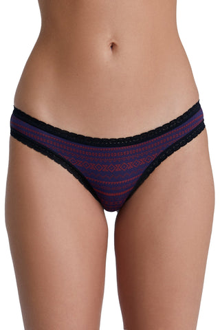 Bio-Baumwoll-Slip mit Spitze – 4er Pack