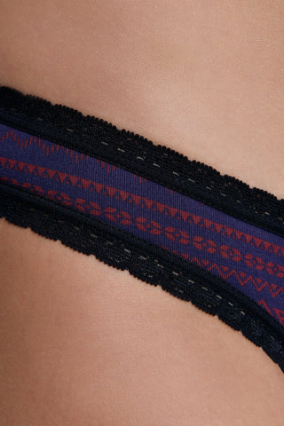 Bio-Baumwoll-Slip mit Spitze