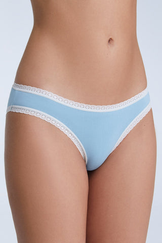 Bio-Baumwoll-Slip mit Spitze – 4er Pack