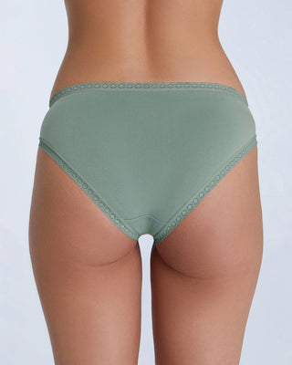 Bio-Baumwoll-Slip mit Spitze
