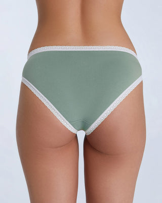 Bio-Baumwoll-Slip mit Spitze – 2er Pack