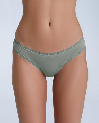 Bio-Baumwoll-Slip mit Spitze