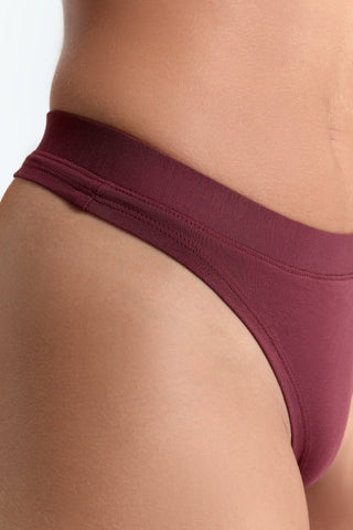 Bio-Baumwoll-String hoher Bund