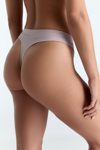 Bio-Baumwoll-String hoher Bund