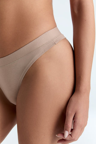 Bio-Baumwoll-String hoher Bund