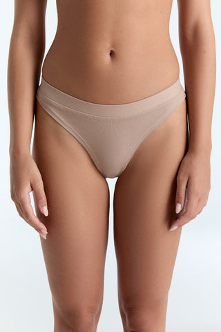 Bio-Baumwoll-String hoher Bund