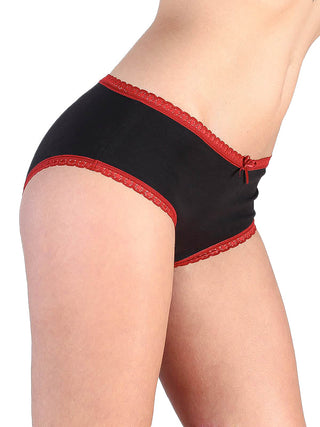 Bio-Baumwoll-Hipster mit Spitze & Schleife - 2er Pack
