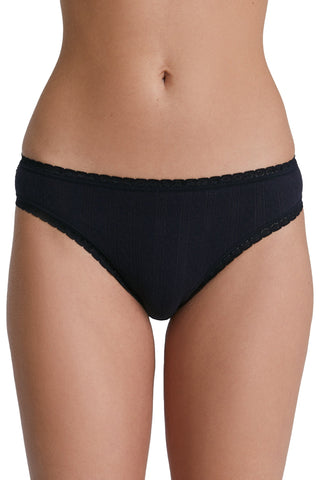 Jacquard Slip mit Spitze