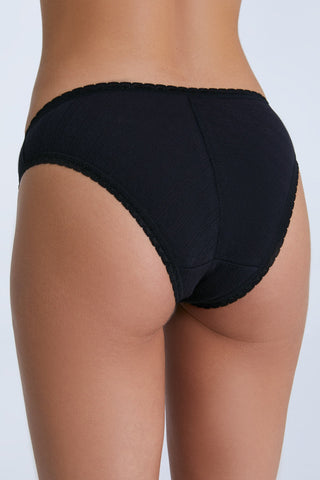 Jacquard Slip mit Spitze