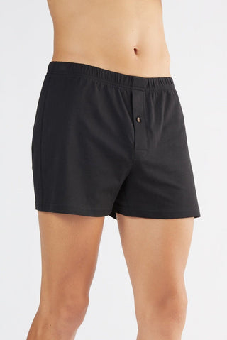 Bio-Baumwoll-Boxershorts mit Holzknopf