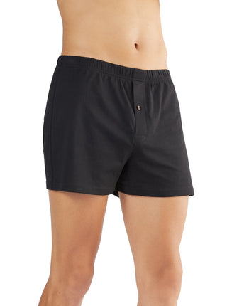Bio-Baumwoll-Boxershorts mit Holzknopf - 3er Pack