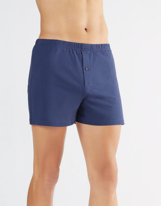 Bio-Baumwoll-Boxershorts mit Holzknopf - 3er Pack