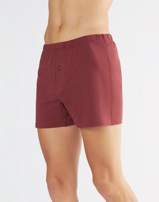 Bio-Baumwoll-Boxershorts mit Holzknopf - 3er Pack