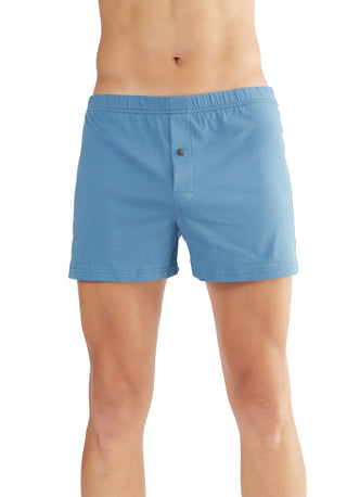 Bio-Baumwoll-Boxershorts mit Holzknopf - 3er Pack
