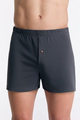Bio-Baumwoll-Boxershorts mit Holzknopf - 3er Pack