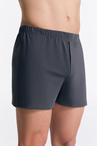 Bio-Baumwoll-Boxershorts mit Holzknopf - 3er Pack