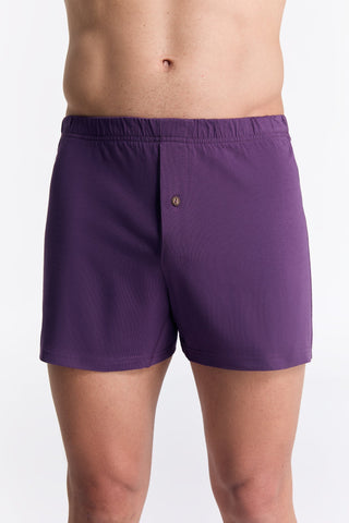 Bio-Baumwoll-Boxershorts mit Holzknopf - 3er Pack