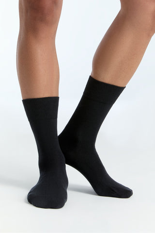 Bio-Baumwoll-Socken mit längerem Bündchen - 4er Pack
