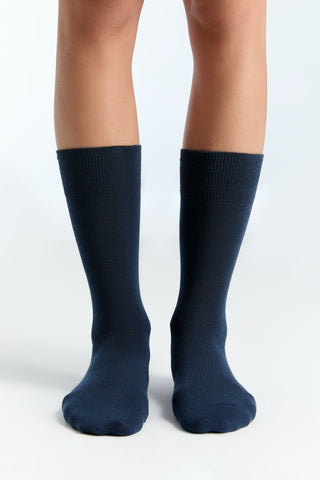 Bio-Baumwoll-Socken mit längerem Bündchen - 4er Pack
