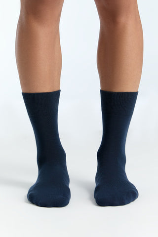 Bio-Baumwoll-Socken mit längerem Bündchen - 4er Pack
