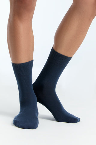 Bio-Baumwoll-Socken mit längerem Bündchen - 4er Pack
