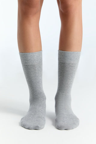 Bio-Baumwoll-Socken mit längerem Bündchen - 4er Pack