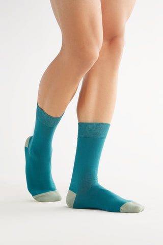 Bio-Baumwoll-Socken mit längerem Bündchen - 6er Pack