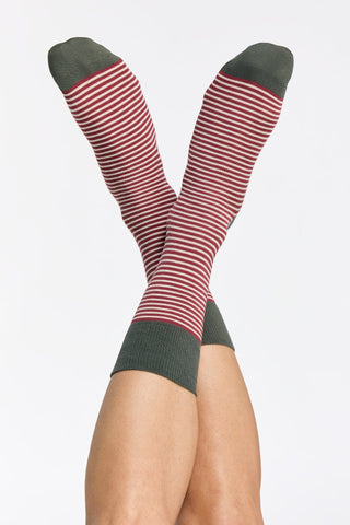 Unisex Socken im 2er-Set – Gestreift, nachhaltig & festlich