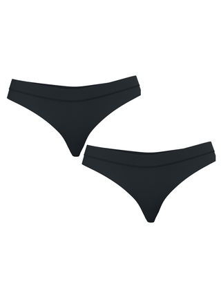 Bio-Baumwoll-String hoher Bund - 2er Pack