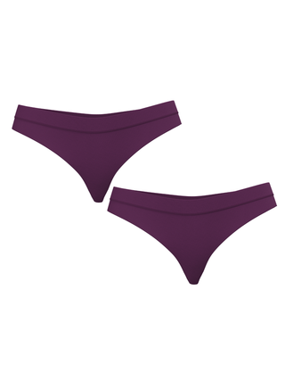 Bio-Baumwoll-String hoher Bund - 2er Pack