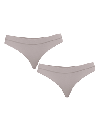 Bio-Baumwoll-String hoher Bund - 2er Pack