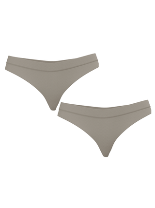 Bio-Baumwoll-String hoher Bund - 2er Pack