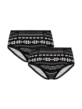 Damen Hipster mit Spitze (2er-Pack)