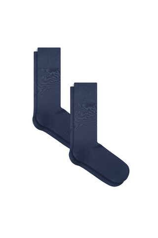 Bio-Baumwoll-Socken mit längerem Bündchen - 2er Pack